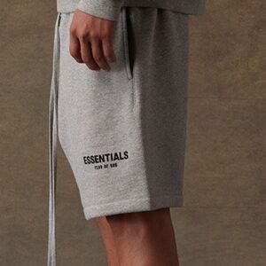 Essentials Light Gray Athletic Shorts | 6”